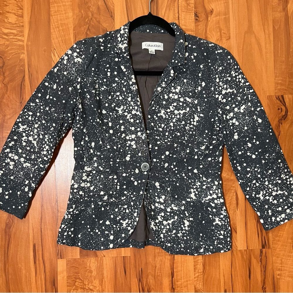 Calvin Klein linen blazer 🖤 lined 🖤 excellent condition 🖤 Size zero
